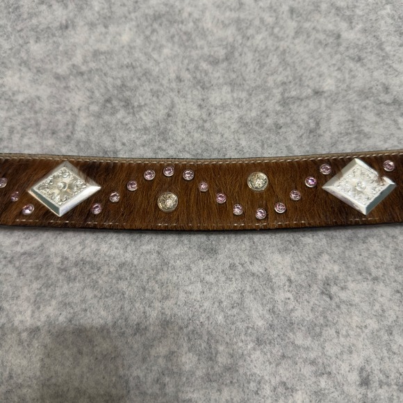 Montana Silversmiths Calf Hair Silver Rhinestone Genuine Leather Hand Tooled 32‎ main image 8